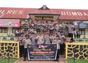 Polsek Lantari Jaya Satukan Langkah Demi Negeri dalam Long March Bhayangkara