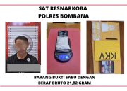 Polres Bombana Tangkap Pengedar Sabu 21,82 Gram di Rumbia, Pelaku Dapat Barang dari Kendari