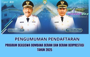 Pemkab Umumkan Pendaftaran Beasiswa Bombana Berani dan Berani Berprestasi Tahun 2025 Tahap II